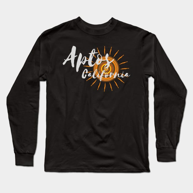 Aptos California Bay Area Design for Beach Lovers Long Sleeve T-Shirt by Hopscotch Shop Gifts